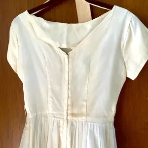 50s white midi dress Size XS thumbnail 4
