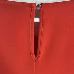Apt. 9 XL Blouse Bell Sleeve Keyhole Back Stretch Career Red Flowy Holiday thumbnail 7