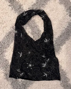 Zara Women’s Beaded Halter Top with Open Back thumbnail 1