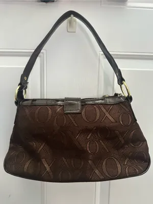 Y2K Vintage XOXO Brown Shoulder Bag with Gold Accent thumbnail 2