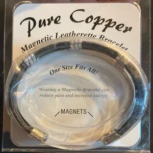 NWT Magnetic Leatherette Bracelet thumbnail 1