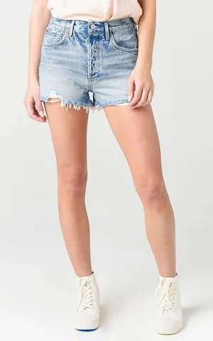 AGOLDE JADEN HI RISE CUT OFF SHORT Size 26 thumbnail 1