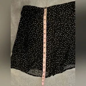 Zara Polka Dot Mini Skort Black and White tie belt size M thumbnail 6