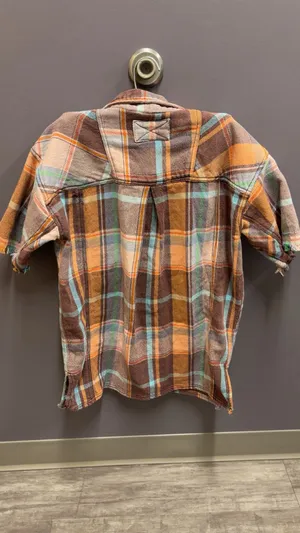 We The Free Vintage Crush Plaid Shirt Brown Combo thumbnail 3