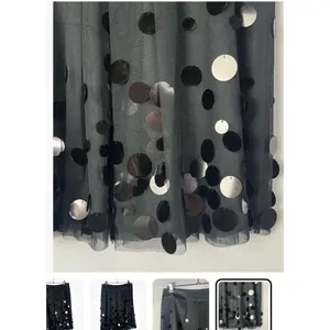 Ann Taylor Petite Black Sequin Tulle A-Line Skirt 2 thumbnail 2