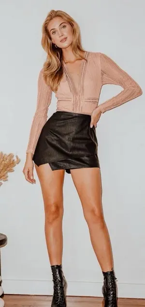 Lulu’s Casita Beige Sheer Lace Long Sleeve Bodysuit thumbnail 1