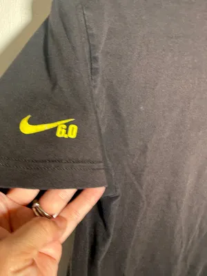 Nike Black Tee with Pink & Yellow Graphic Women's Small thumbnail 4