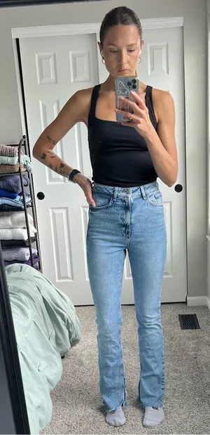 Zara Light Blue Bootcut Jeans - Women's thumbnail 1