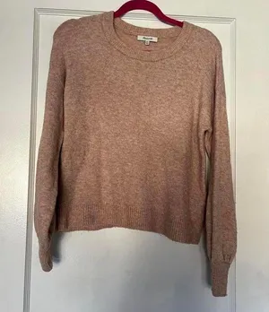 Madewell Gladwell Balloon Sleeve Pink Pullover Sweater size XXS thumbnail 1