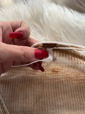 Free People Ridiculously sott Long sleeve thermal Thinner material- not thick waffle knit Oversized and flowly Approximate measurements provided - unstretched Cream/tan/brown in color Size XS G1 thumbnail 4