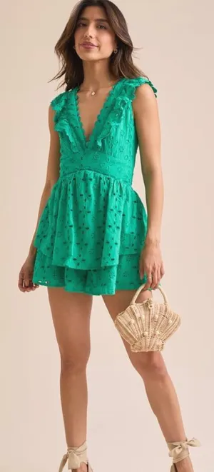Altard State Opal Eyelet Romper thumbnail 1