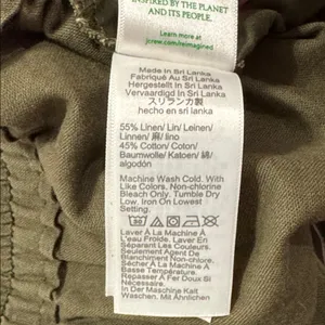 J.Crew Factory Linen Blend Utility Jogger Pants/Chinos Drawstring Waistband 12 thumbnail 13