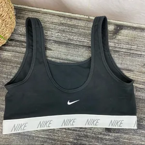Nike Black & White Double Layer Athletic Sport Shorts & Top 2 Piece SET M thumbnail 8