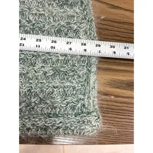 Vintage 90s All Points Green Marled Silk Blend Textured V Neck Sweater M thumbnail 12
