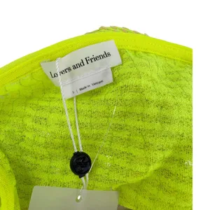 Lovers + Friends Erin Sequin Crop Top Mini Skirt Set Lime Green NWT Size Small thumbnail 12