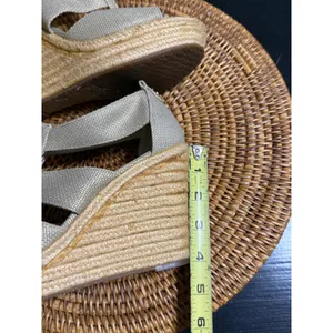 Michael Michael Kors Gold‎ Espadrille Wedge Sandals Front Zip Womens 7M PW13K thumbnail 3