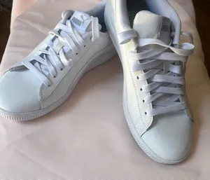 Puma Classic White Lace-Up Sneakers thumbnail 1