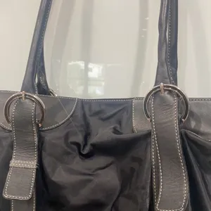 Furla Women's Black Shoulder Nylon Tote Purse Large Bag thumbnail 4