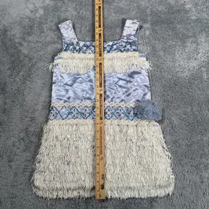 VTG Flapper Tassel Dress Shirt Beaded Sequin Fringe Gatsby Party Cocktail thumbnail 7