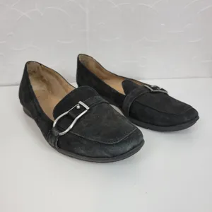 SOUL Naturalizer Lindsay‎ Womens Shoes Size 9 Black Suede Leather Slip On Flats thumbnail 2