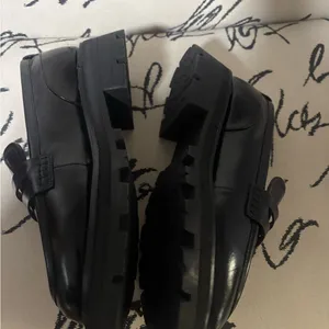 Gianni Bini Black Leather Slip-On Loafers #22 thumbnail 6