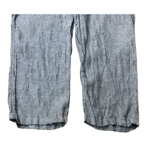Two by Vince Camuto Grey 100% Linen Women Crop Pants size Small Pullon thumbnail 3