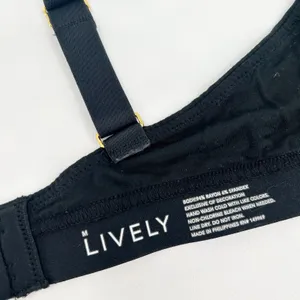 Lively Womens‎ Everyday Wireless Buttery Soft T-Shirt Bra Size M Black thumbnail 3