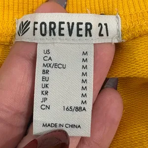 Forever 21 Yellow V-Neck Women's Top Size M thumbnail 5