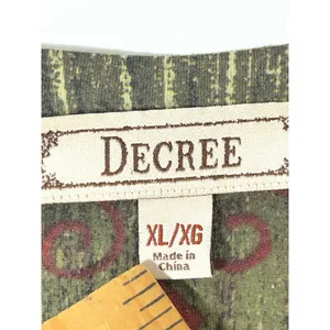 DECREE Graphic LS Tee‎ Women XL Green Nature Boho Tribal Inspired Wings Design thumbnail 6