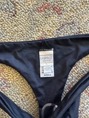 NWOT L*Space Hey Girl Itsy bikini set black small thumbnail 3