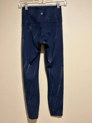 Lululemon Wunder Train High Rise Tight 25" in Sun Bleached Wash True Navy thumbnail 9