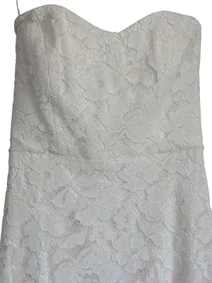 Bardot Kayleigh Midi Dress in White 2 New Womens Lace Strapless thumbnail 5