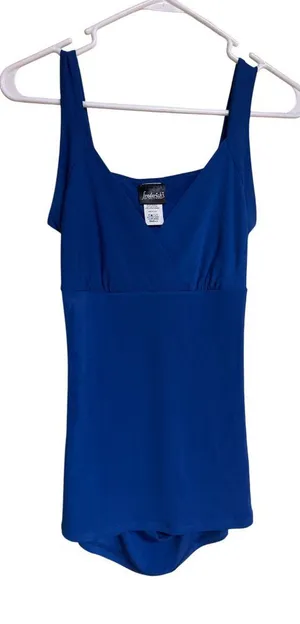 Fredericks Of Hollywood Blue Ruched Back Bodysuit Medium Nylon Blend thumbnail 1