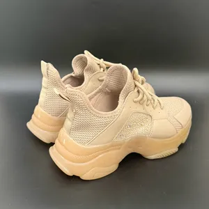 STEVE MADDEN Vance Beige Knit Upper Rhinestones Chunky Dad Sneakers Size 6.5M thumbnail 3