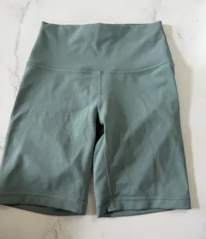 Seafoam green lululemon biker shorts thumbnail 1