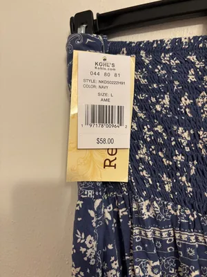 Rewind Navy Bandana Paisley Strapless Maxi Dress thumbnail 4