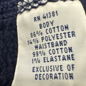 Polo Ralph Lauren Womens L Navy Fleece Sweatpants Yellow Pony Drawstring thumbnail 8