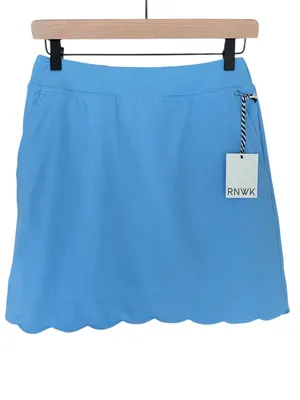 NWT Renwick Golf‎ Skort Blue Scallop Hem Womens XS Athletic Tennis Skirt thumbnail 2