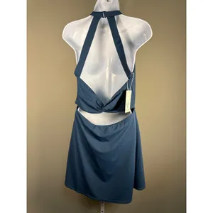 Halara‎ Majolica Blue Backless Twisted Active Dress XL Tennis Athleisure thumbnail 8