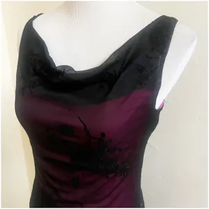 Byer Too Whimsygoth Midi Dress Mesh Black Overlay Pink Underlining Size Small thumbnail 6