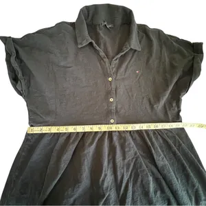 Tommy Hilfiger Navy Blue Polo Dress Large Cotton Babydoll Short Sleeve thumbnail 5