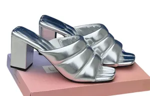 Lisa Vicky Silver Metallic "Very Vicky" Cushion Women's Size 9M Mules Block Heel thumbnail 2