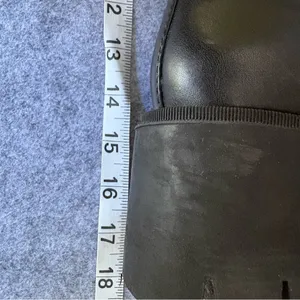 Zara Knee high Boots with a chunky heel and lug soles black size 36 thumbnail 10