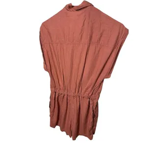 Abercrombie & Fitch Rust Linen Blend‎ Utility Romper Size XS thumbnail 4