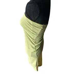 See You Monday Strapless Ribbed Lime Green Bodycon Dress thumbnail 3