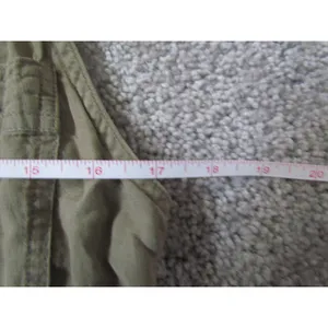Free People Utility Vest Small Olive Green Linen Blend Tie Front Cropped Boho thumbnail 3