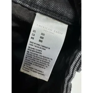 American Eagle Womens Shorts Sz 000 23 W Black Highest Rise‎ 90s Boyfriend Denim thumbnail 6
