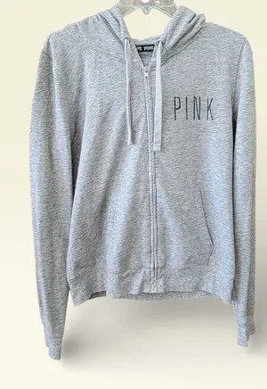 Victorias Secret PINK New Orleans Saints Full Zip Hooded Jacket Size Medium NFL thumbnail 1