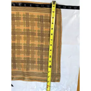Vintage Christian Dior Silk Scarf 15” Square Geometric Brown Orange Made France thumbnail 5