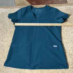 FIGS Casma V-Neck Scrub Top Blue Technical Collection FW1100 XS‎ thumbnail 3